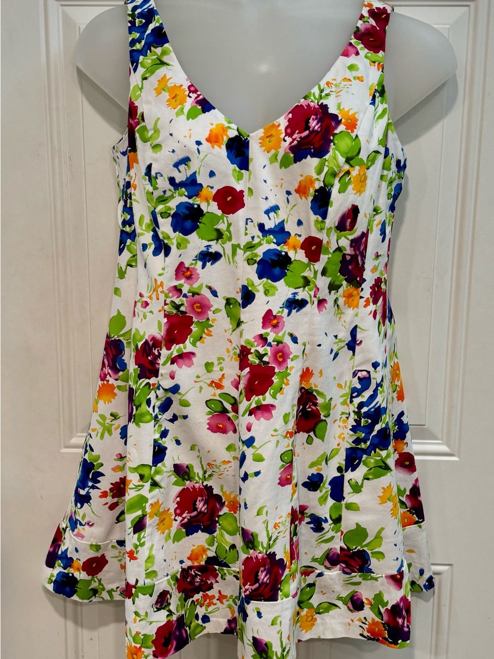 ✨ Ladies Plus Chaps Ralph Lauren Watercolor Floral Fit & Flare Sundress ✨